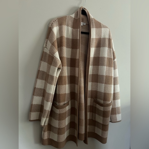 Madewell Sweaters - Madewell Minetta Sweater Coat in Buffalo Check Plaid Cardigan Wool Medium